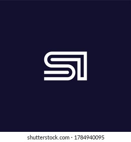 S & I letters Joint logo icon vector template for corporate logo and business card design.

