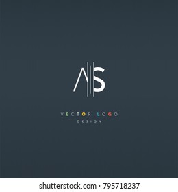 A & S Letters joint logo icon vector element.