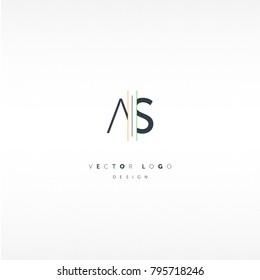 A & S Letters joint logo icon vector element.