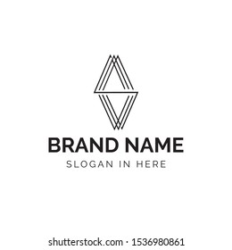 S letters with line art layer style vector logo design illustration