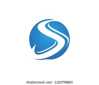 S letter,wave logos template symbols design app