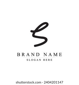 S line art vector logo design. Business corporate S letter logo	

