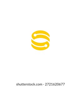 Icono de logotipo de ilusión de tecnología S line