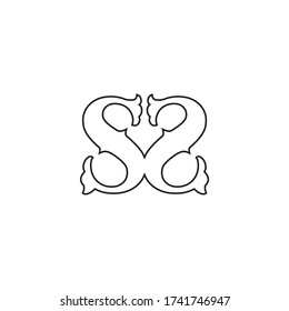 S S lines classic design vector