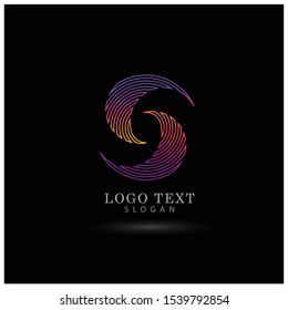 S Lines Logo. Symbol & Icon Vector Template.