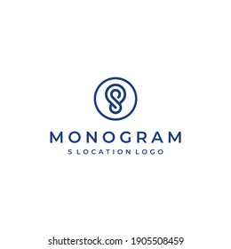 Logotipo de localización vector combinaciones sencillas modernas