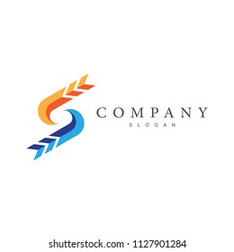 S Logo With Arrow