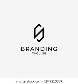 S logo brand Minimalistic logo design. Creative logo. template logo