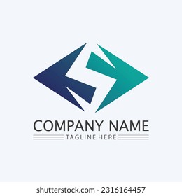 S logo and Business corporate S letter logo design vector
