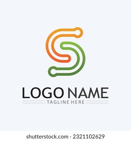 S logo and Business corporate S letter logo design vector