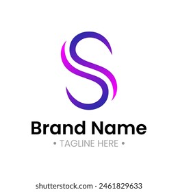 "S"-Logo. Kann für digitale Agenturunternehmen verwendet werden.