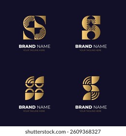 S Logo Collection Geometric and Premium Templates Icon Set