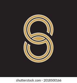 Un logotipo S combinado con una forma de ojo hecha de forma sencilla y elegante para su logotipo de la industria creativa