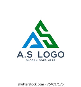 A S logo concept, initial As vector illustration