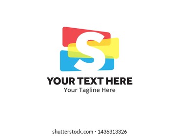 s logo creative design in flat style with color , initial s logo creative for identity and community