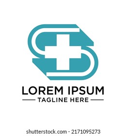 S logo with a cross in it, symbolizing health