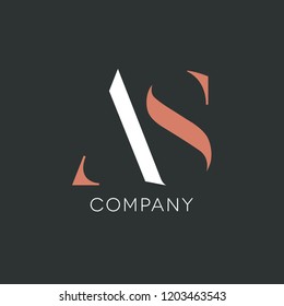 A S logo design