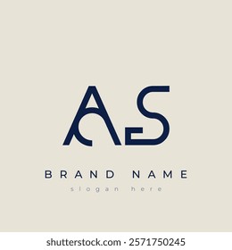A and S logo design. AS abstract Letters Logo Monogram. This logo design is the process of creating a visual symbol that represents a brand, company, or individual.