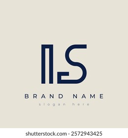 I and S logo design. IS abstract Letters Logo Monogram. This logo design is the process of creating a visual symbol that represents a brand, company, or individual.