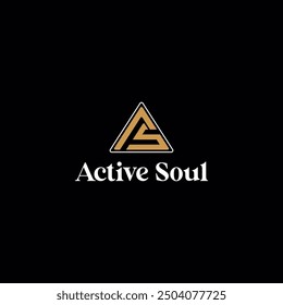 A S logo design for Active Soul.