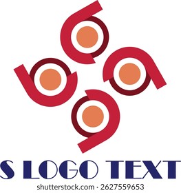 S logo design, logo , colour combination, logo text , 5 logo design, orange design
