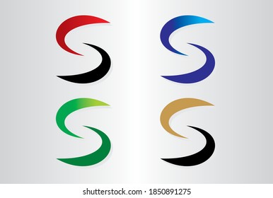 S Logo-Design mit kreativer, moderner, trendiger Typografie. Minimalistisches, kreatives, einzigartiges, modernes Logo-Design.