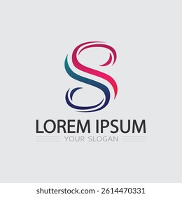 S logo design and S font icon stock image graphic icon identity