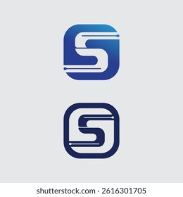 S logo design and S icon stock image graphic icon identity
