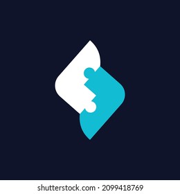 s logo design icon vector. puzzle logo design icon vector sign modern.