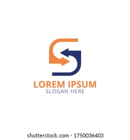 S logo design , s letter icon design vector illustration