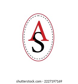 A and S logo design lettermark logo