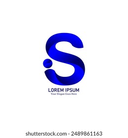diseño de logotipo s con forma lujosa y estilo moderno