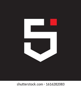 S logo design luxury with shield shape