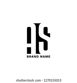 A S Logo design with negative space concept. Vector illustration