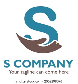 S logo design on Cleaning and Maintenance theme