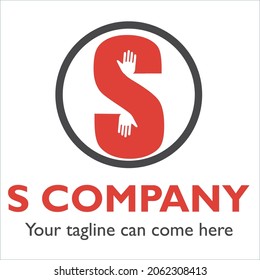 Diseño del logotipo de S sobre temas comunitarios y sin fines de lucro