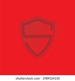 s logo design shield , minimalist