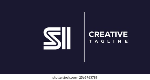 S and I logo design. SI abstract Letters Logo Monogram. This logo design is the process of creating a visual symbol that represents a brand, company, or individual.