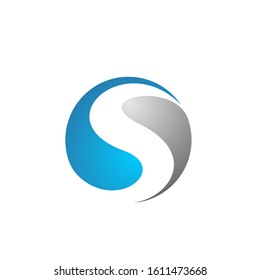 S logo design simple modern template