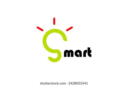 s diseño de logotipo concepto de bombilla de luz creativa inteligente