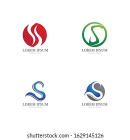 S logo design vector icon