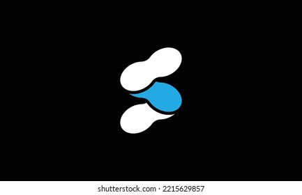 S logo design. Vector illustration.