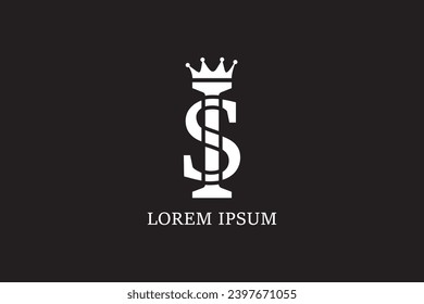 S and I logo design vector illustration presents a visually captivating and harmonious fusion of the alphabet S and I in a logo design that exudes modernity and style, isolated on black background.