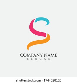  S logo design vector image