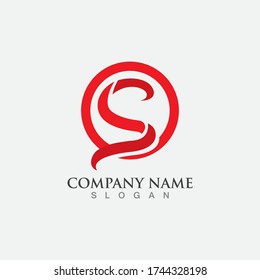  Imagen vectorial de diseño de logotipo S