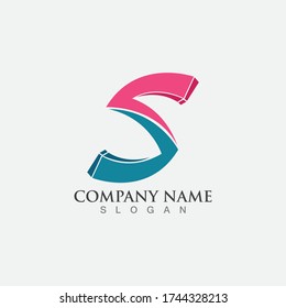  S logo design vector image