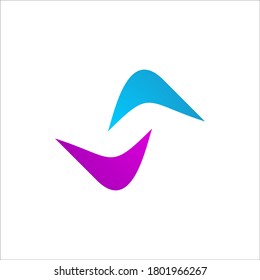 S logo design vector sign