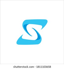 S logo design vector sign