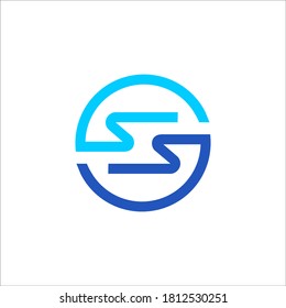 S logo design vector sign