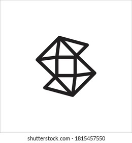Signo vectorial de diseño de logotipo S